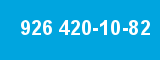 926 420-10-82 926 420-10-82